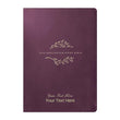 Load image into Gallery viewer, Personalized Custom Text Your Name NLT Life Application Study Bible Third Edition Thumb Index Purple LeatherLike