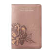 Load image into Gallery viewer, Personalized NLT Compact Giant Print Bible Filament-Enabled Edition Red Letter Rose Metallic Peony LeatherLike