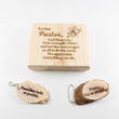 Load image into Gallery viewer, Pastor Appreciation Personalized Wood Keychain and Wood Block Bundle