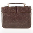 Load image into Gallery viewer, Brown Distressed Faux Leather Bible Cover with Cross Badge