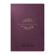 Load image into Gallery viewer, Personalized Custom Text Your Name NLT Life Application Study Bible Third Edition Thumb Index Purple LeatherLike