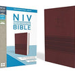 Load image into Gallery viewer, Personalized NIV Value Thinline Bible with Cross Burgundy Leathersoft New International Version