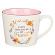 Load image into Gallery viewer, I Love That You Are My Friend Proverbs 27: 9-11 White & Pink Ceramic Coffee Mug