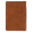 Load image into Gallery viewer, Personalized Journal Custom Text Your Name Be Strong Brown Faux Leather Classic Journal with Zippered Closure - Joshua 1:9
