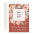 Load image into Gallery viewer, Personalized Christian Anniversary Card for Wife Custom Your Photo Image Upload Your Text Greeting Card