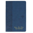 Load image into Gallery viewer, Personalized Custom Text Your Name NLT Premium Gift Bible Blue Cross LeatherLike Red Letter Edition