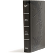 Load image into Gallery viewer, Personalized KJV Large Print Personal Size Reference Bible Charcoal Leathertouch Red Letter