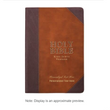 Load image into Gallery viewer, Personalized Custom Text Your Name KJV Brown Portfolio Design Bible Large Print Thinline LuxLeather King James Version