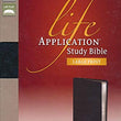 Load image into Gallery viewer, Personalized NIV Life Application Study Bible Large Print Bonded Leather Black