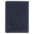 Load image into Gallery viewer, Personalized Journal Wings Like Eagles Navy Blue Handy-sized Faux Leather
