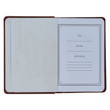 Load image into Gallery viewer, Personalized Custom Text Your Name Be Strong and Steadfast Daily Devotional Brown Faux Leather