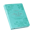 Load image into Gallery viewer, Personalized Custom Text Your Name Here I Am, Lord Devotional Teal Faux Leather