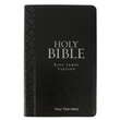 Load image into Gallery viewer, Personalized Custom Text Your Name KJV Holy Bible Thumb Index Edition Standard Size Black King James Version