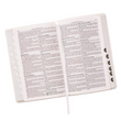 Load image into Gallery viewer, Personalized Custom Text Your Name KJV Indexed White Gift Holy Bible Faux Leather Bound King James Version