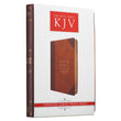 Load image into Gallery viewer, Personalized Custom Text Your Name KJV Brown Portfolio Design Bible Large Print Thinline LuxLeather King James Version