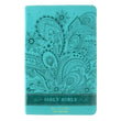Load image into Gallery viewer, Personalized Custom Text Your Name NIV Bible for Teen Girls Italian Duo-Tone Caribbean Blue