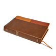 Load image into Gallery viewer, Personalized Custom Text Your Name Rainbow Study Bible RVR 1960 Cocoa/Terracotta LeatherTouch (Spanish Edition)