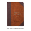 Load image into Gallery viewer, Personalized Custom Text Your Name KJV Brown Portfolio Design Bible Large Print Thinline LuxLeather King James Version