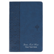 Load image into Gallery viewer, Personalized Custom Text Your Name NLT Premium Gift Bible Blue Cross LeatherLike Red Letter Edition