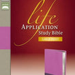 Load image into Gallery viewer, Personalized Bible NIV Life Application Study Bible Large Print Indexed Italian Duo-Tone Purple/Pink
