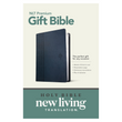 Load image into Gallery viewer, Personalized Custom Text Your Name NLT Premium Gift Bible Blue Cross LeatherLike Red Letter Edition