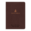 Load image into Gallery viewer, Personalized Custom Text Your Name Biblia Compacta Letra Gde. RVR 1960 Piel Fab. Marron (RVR 1960 LGE. Print Compact Bible Bon. Leather Brown)