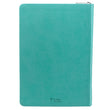 Load image into Gallery viewer, Personalized Custom Text I Can Do Everything Zippered Journal LuxLeather Philippians 4:13 Turquoise