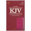 Load image into Gallery viewer, Personalized KJV Large Print Personal Size Reference Bible Pink Leathertouch Red Letter