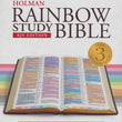 Load image into Gallery viewer, Personalized KJV Rainbow Study Bible Brown LeatherTouch