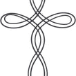 Load image into Gallery viewer, Black Metal Oval Open Decorative Wall Cross