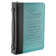 Load image into Gallery viewer, Serenity Prayer Two-tone Aqua Faux Leather Personalized Bible Cover for Women