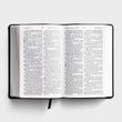 Load image into Gallery viewer, Personalized KJV Large Print Personal Size Reference Bible Charcoal Leathertouch Red Letter