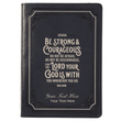 Load image into Gallery viewer, Personalized Journal Custom Text Your Name Be Strong and Courageous Black Classic Journal with Zippered Closure - Joshua 1:9