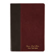Load image into Gallery viewer, Personalized Custom Text Your Name NLT Life Application Study Bible Third Edition Large Print Red Letter LeatherLike Brown/Mahogany Indexed