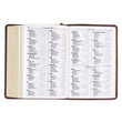 Load image into Gallery viewer, Personalized KJV Brown Faux Leather Small COMPACT Bible w/Ribbon Red Letter