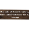 Load image into Gallery viewer, Psalm 34:19 Many Are The Afflictions Of The Righteous Wood Decor