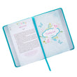 Load image into Gallery viewer, Personalized Devotional He Whispers Your Name Faux Leather Turquoise