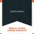 Load image into Gallery viewer, Personalized RVR 1960 Biblia Letra Súper Gigante Negro, piel fabricada con índice (Spanish Edition)