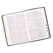 Load image into Gallery viewer, Personalized Custom Text Your Name KJV Thinline Large Print Bible Dark Brown LuxLeather Indexed King James Version