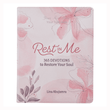 Load image into Gallery viewer, Personalized Custom Text Your Name Rest in Me Devotional Pink Faux Leather
