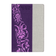 Load image into Gallery viewer, Personalized Custom Text Your Name NKJV The Study Bible for Women Purple/Gray Linen LeatherTouch