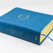 Load image into Gallery viewer, Personalized Tyndale NLT Life Application Large Print Study Bible Third Edition LeatherLike TealBlue