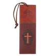 Load image into Gallery viewer, John 3:16 Two-Tone Brown Faux Leather Bookmark