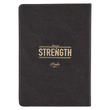 Load image into Gallery viewer, Personalized Journal Custom Text Your Name Best Dad Ever Brown Faux Leather Classic Journal - Psalm 28:7