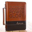 Load image into Gallery viewer, Personalized Bible Cover For Women The Lord's Prayer Two-Tone Bible Christian Gift for Mother, Sister, Daughter, Grandma, Granddaughter
