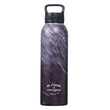 Load image into Gallery viewer, Strong & Courageous Joshua 1:9 Black Stone Stainless Steel Water Bottle