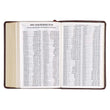 Load image into Gallery viewer, Personalized KJV Brown Faux Leather Small COMPACT Bible w/Ribbon Red Letter