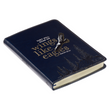 Load image into Gallery viewer, Personalized Journal Wings Like Eagles Navy Blue Handy-sized Faux Leather
