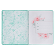 Load image into Gallery viewer, Personalized Custom Text Your Name Here I Am, Lord Devotional Teal Faux Leather