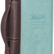 Load image into Gallery viewer, Luke 1:45 Faux Leather Blue Personalized Bible Cover for Women